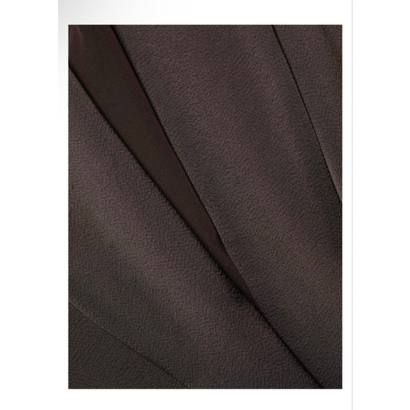 Women's HALSTON Leslie Satin Duster Brown Coat S - Picture 5 of 10